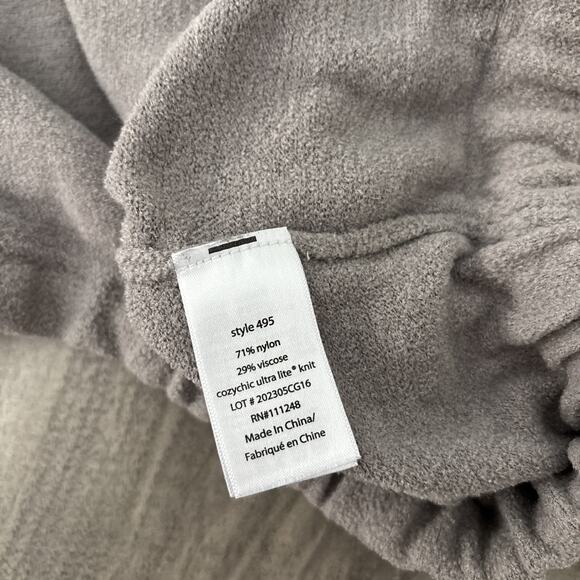 Barefoot Dreams Women's Pullover Sweater Cozychic Lite Size L Gray Scoop Neck - Picture 8 of 8